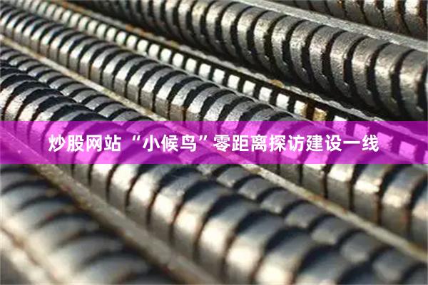 炒股网站 “小候鸟”零距离探访建设一线